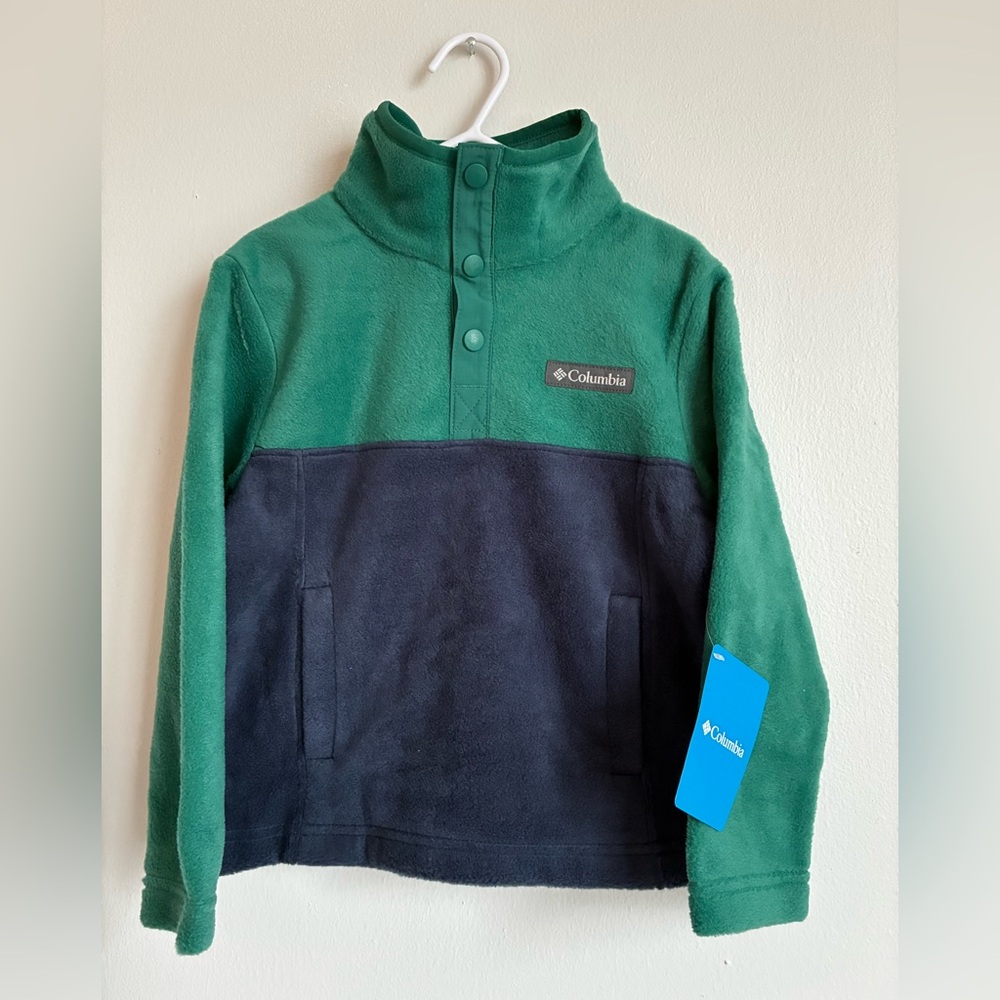 Columbia Green and Black Fleece Pullover Size XXS